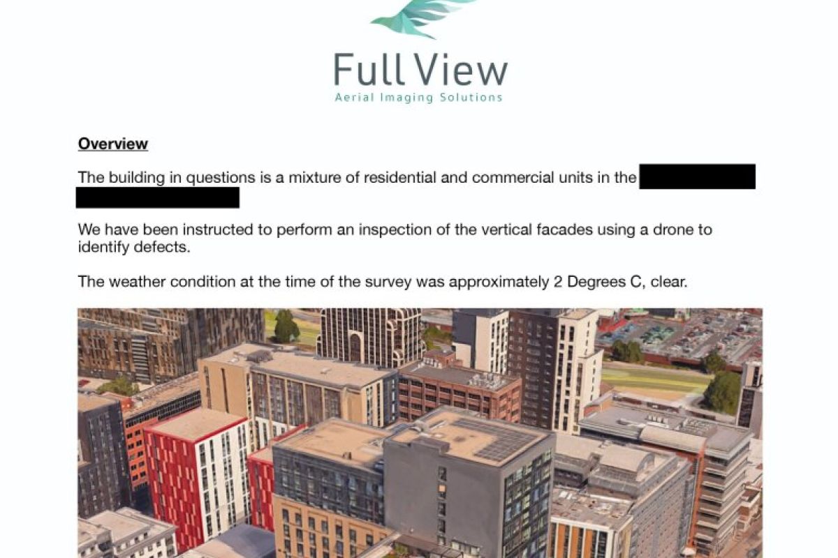 Commercial façade report example